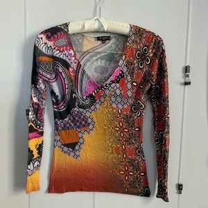 V-Neck Etro Silk and Cashmere sweater